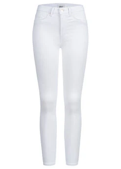 ONLY Damen NOOS Jeans Hose Skinny High-Waist 5-Pockets Weiss Denim