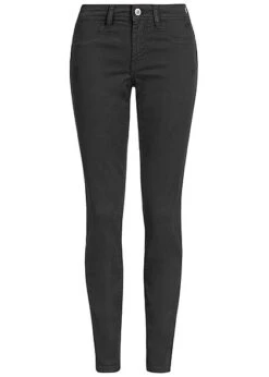 JACQUELINE DE YONG JDY By ONLY Damen Push-Up Skinny Jeans 2-Pockets Regular Waist Schwarz Denim