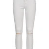 Seventyseven Lifestyle Damen Jeans Destroy Look 4-Pockets Hell Grau