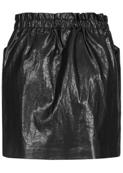 ONLY Damen Faux Leather Skirt 2-Pockets Schwarz -Onlyy Kleidung Geschaft 19072824 2