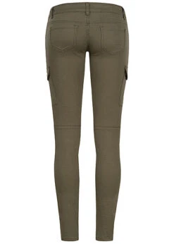 Seventyseven Lifestyle Damen Cargo Skinny Jeans 4-Pockets Low Waist Military Grün -Onlyy Kleidung Geschaft 19127093 2