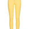 Seventyseven Lifestyle Damen Skinny Jeggings Hose 2 Deko Taschen Vorne Sun Gelb Denim