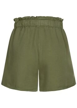 Hailys Damen Paperbag Shorts 2-Pockets Bindedetail Vorne Khaki Grün -Onlyy Kleidung Geschaft 20041968 2