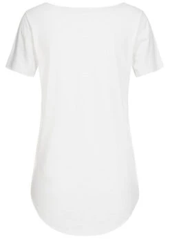 Seventyseven Lifestyle Damen Nappy Yarn T-Shirt Vokuhila Schnee Weiss -Onlyy Kleidung Geschaft 20048015 2