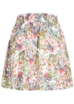 Vero Moda Damen Mini Falten Rock Floraler Print Snow Weiss Multicolor -Onlyy Kleidung Geschaft 20052531 2