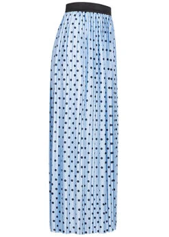 ONLY Damen Plissee Longform Falten Rock Punkte Muster Gummibund Cashmere Blau -Onlyy Kleidung Geschaft 20052618 2