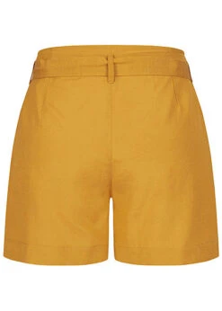 ONLY Damen High Waist Shorts Inkl. Bindegürtel 2-Pockets Knopfleiste Golden Spice Gelb -Onlyy Kleidung Geschaft 20052622 2