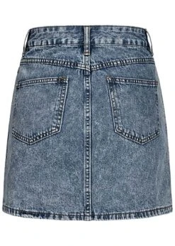 Hailys Damen Jeans Mini Rock 4-Pockets Acid Blau Denim -Onlyy Kleidung Geschaft 20063343 2