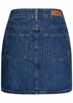 Hailys Damen Mini Jeans Rock Zipper Vorne Medium Blau Denim -Onlyy Kleidung Geschaft 20073796 2