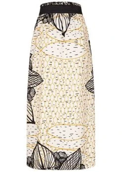 Styleboom Fashion Damen Paperbag Longform Rock Barock Print Weiss Schwarz 5 Styleboom Fashion Damen Paperbag Longform Rock Barock Print Weiss Schwarz -Onlyy Kleidung Geschaft 20076229 2