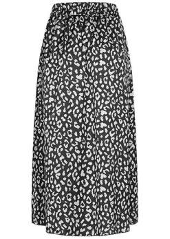 Styleboom Fashion Damen Longform Rock Leo Print Schwarz Weiss -Onlyy Kleidung Geschaft 20086286 2