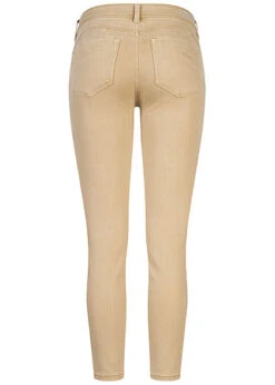 Tom Tailor Damen Ankle Skinny Jeans Hose Push-Up Effekt 5-Pockets Dunkel Beige Denim -Onlyy Kleidung Geschaft 20094222 2