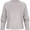 Hailys Damen High-Neck Pullover Longsleeve Hell Grau