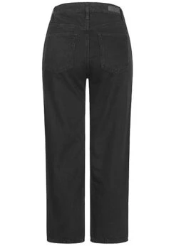Tom Tailor Damen High-Waist Ankle Jeans Hose 5-Pockets Weiter Schlag Schwarz Denim -Onlyy Kleidung Geschaft 20104838 2