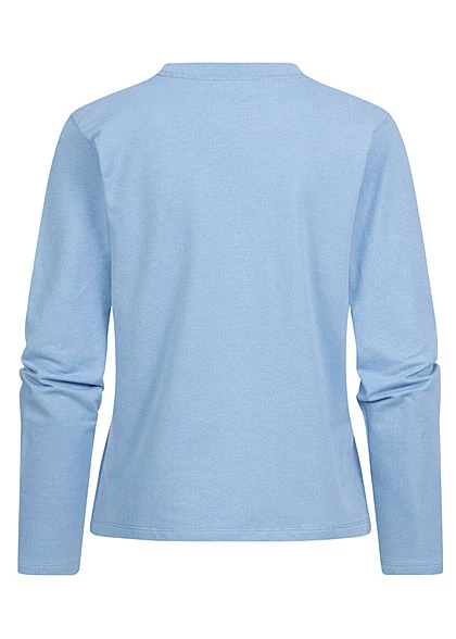 Tom Tailor Damen Longsleeve Pullover Mit Seitl. Schlitzen Sommer Blau 3 Tom Tailor Damen Longsleeve Pullover Mit Seitl. Schlitzen Sommer Blau – Bild 3