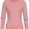 Tom Tailor Damen Rollkragen Strukturpullover Longsleeve Cozy Rosa