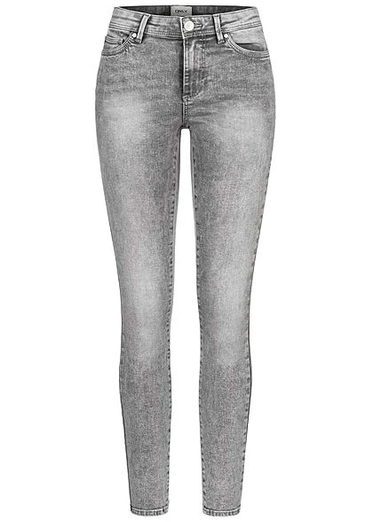 ONLY Damen NOOS Skinny Jeans Hose 5-Pockets Medium Grau Denim 1 ONLY Damen NOOS Skinny Jeans Hose 5-Pockets Medium Grau Denim