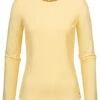 Tom Tailor Damen Ribbed Frill Longsleeve Soft Gelb