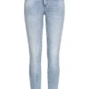 ONLY Damen Ankle Skinny Jeans Hose High-Waist 5-Pockets 2er Knopfleiste Hell Blau Den