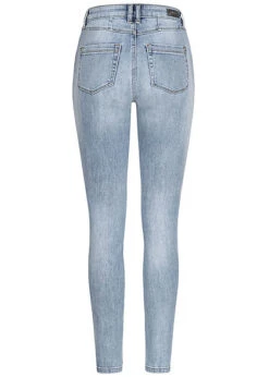 ONLY Damen Ankle Skinny Jeans Hose High-Waist 5-Pockets 2er Knopfleiste Hell Blau Den -Onlyy Kleidung Geschaft 21010105 2