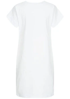 Styleboom Fashion Damen T-Shirt Kleid Woman Hat Print Weiss -Onlyy Kleidung Geschaft 21046609 2