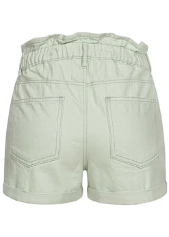 ONLY Damen Paperbag Shorts Knopfleiste 5-Pockets Sury Spray Grün -Onlyy Kleidung Geschaft 21052312 2