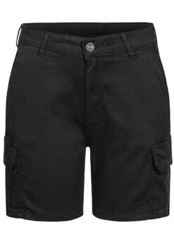 Urban Classics Damen High-Waist Cargo Shorts 6-Pockets Schwarz