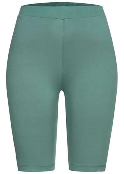 Brave Soul Damen Zweiteiler Set Top Mit Schulterpolster Radler Shorts Sage Grün -Onlyy Kleidung Geschaft 21052484 3