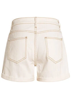 Hailys Damen Kurze Mom-Fit Jeans Shorts Destroyed Look 5-Pockets Off Weiss Denim -Onlyy Kleidung Geschaft 21062828 2