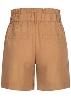 ONLY Damen High-Waist Viskose Paperbag Shorts Knopfleiste 4-Pockets Tobacco Braun -Onlyy Kleidung Geschaft 21062990 2