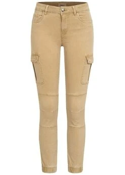 ONLY Damen NOOS Ankle Cargo Jeans 6-Pockets Regular Waist Nomad Beige
