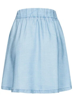 Tom Tailor Damen V-Neck Mini Skater Rock Gummibund Stone Bright Hell Blau Denim -Onlyy Kleidung Geschaft 21063211 2