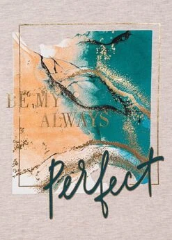 Seventyseven Lifestyle Damen Perfect Metallic Print Oatmeal Beige -Onlyy Kleidung Geschaft 21064091 2