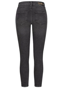 ONLY Damen High-Waist Skinny Jeans Hose 5-Pockets Schwarz Denim -Onlyy Kleidung Geschaft 21083465 2