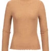 ONLY Damen NOOS Ribbed Frill Longsleeve Pullover Tobacco Braun