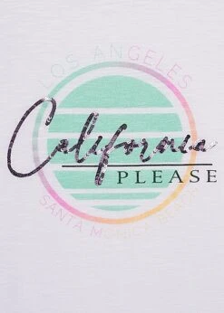 Seventyseven Lifestyle Damen T-Shirt California Print Paillettenbesatz Weiss Mc -Onlyy Kleidung Geschaft 21088272 2