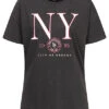 ONLY Damen Oversized T-Shirt N.Y. Print Schwarz