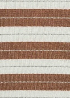 ONLY Damen V-Neck Lurex Longsleeve Glitzer Streifen Cloud Dancer Weiss Burro Braun -Onlyy Kleidung Geschaft 21101213 2