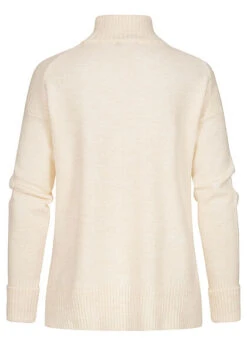 Clodus Damen Strickpullover Longsleeve Mit Rollkragen Off Weiss -Onlyy Kleidung Geschaft 21102013 2