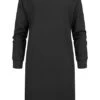 Clodus Damen Kleid Midi Longsleeve Schwarz