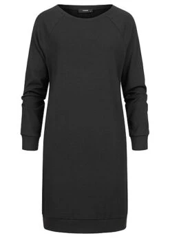 Clodus Damen Kleid Midi Longsleeve Schwarz