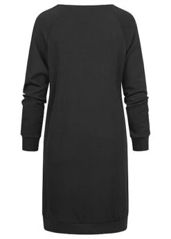 Clodus Damen Kleid Midi Longsleeve Schwarz -Onlyy Kleidung Geschaft 21102031 2