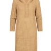 Styleboom Fashion Damen Strickkleid Mit Kapuze Camel Braun