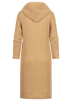 Styleboom Fashion Damen Strickkleid Mit Kapuze Camel Braun -Onlyy Kleidung Geschaft 21106875 2
