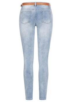 Seventyseven Lifestyle Damen Skinny Jeans Hose Inklusive Gürtel 5-Pockets Hell Blau -Onlyy Kleidung Geschaft 21107019 2
