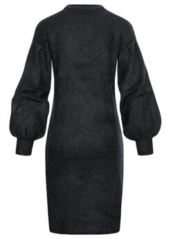 Vero Moda Damen O-Neck Strickkleid Mit Ballonärmeln Schwarz -Onlyy Kleidung Geschaft 21110096 2