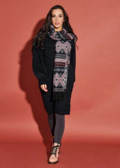 Vero Moda Damen O-Neck Strickkleid Mit Ballonärmeln Schwarz -Onlyy Kleidung Geschaft 21110096 3