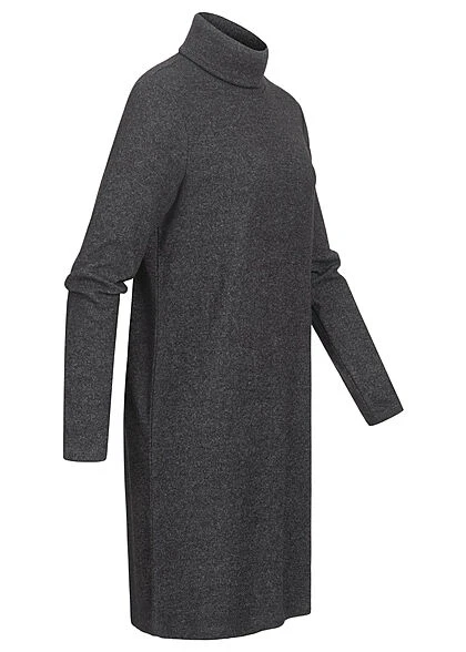 ONLY Damen Rollkragen Kleid Regular Fit Dunkel Grau Mel. 2 ONLY Damen Rollkragen Kleid Regular Fit Dunkel Grau Mel. – Bild 2