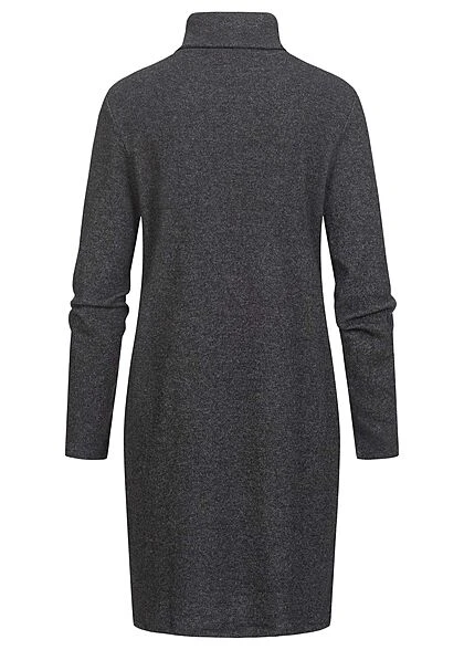 ONLY Damen Rollkragen Kleid Regular Fit Dunkel Grau Mel. 3 ONLY Damen Rollkragen Kleid Regular Fit Dunkel Grau Mel. – Bild 3