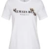 ONLY Damen T-Shirt Always Bee Print Mit Schmuckapplikation Bright Weiss Schwarz